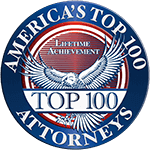 Logo Recognizing America's Top 100 Attorneys Lifetime Achivement with The Poole Law Group