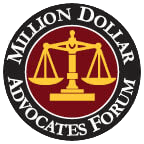 Logo Recognizing Million Dollar Advocates Forum's affiliation with The Poole Law Group