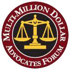 Logo Recognizing Multi-Million Dollar Advocates Forum's affiliation with The Poole Law Group